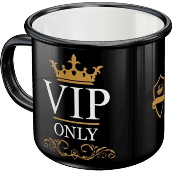 Nostalgic Art VIP Only 360ml Enamel Mug Tea/Coffee/Water Drink Cup w/ Handle