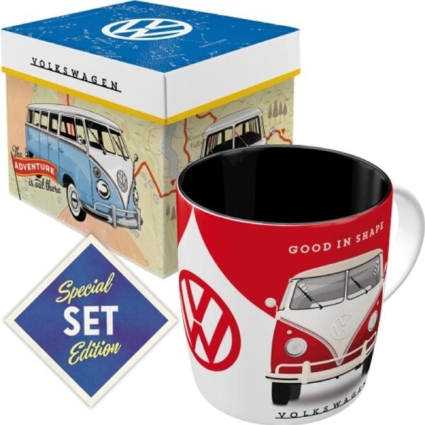 Nostalgic Art VW Good In Shape 330ml Ceramic Cup Novelty Mug/Gift Box Combo