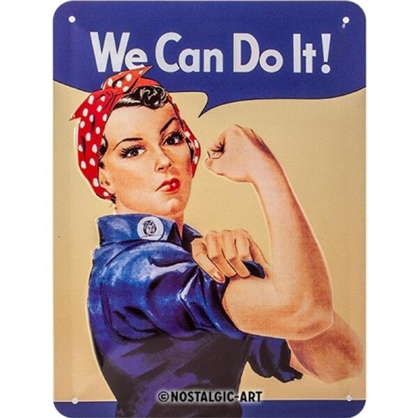 Nostalgic Art 15x20cm Small Wall Hanging Metal Sign We Can Do It Home/Cafe Decor