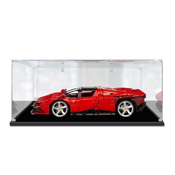 Acrylic Display Case for LEGO 42143 Technic Ferrari Daytona SP3 Figure Storage Box Dust Proof Glue Free
