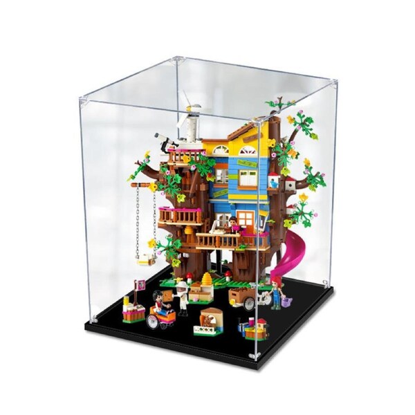Acrylic Display Case for LEGO 41703 Friends Friendship Tree House Figure Storage Box Dust Proof Glue Free