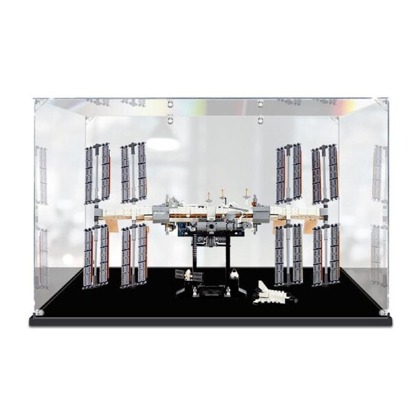 Acrylic Display Case for LEGO 21321 Ideas International Space Station Figure Storage Box Dust Proof Glue Free