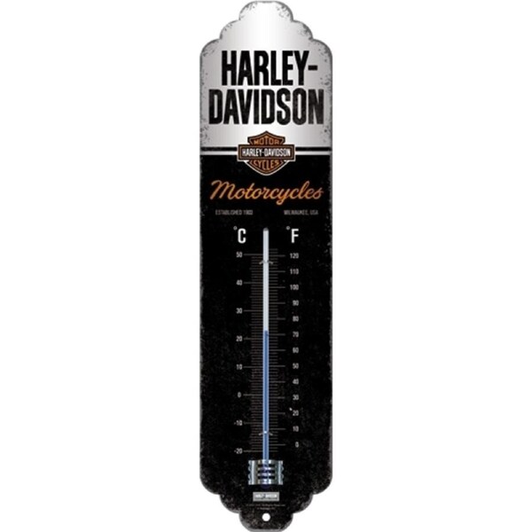Nostalgic Art 28x6.5cm Wall Thermometer Temperature Harley-Davidson Motorcycles
