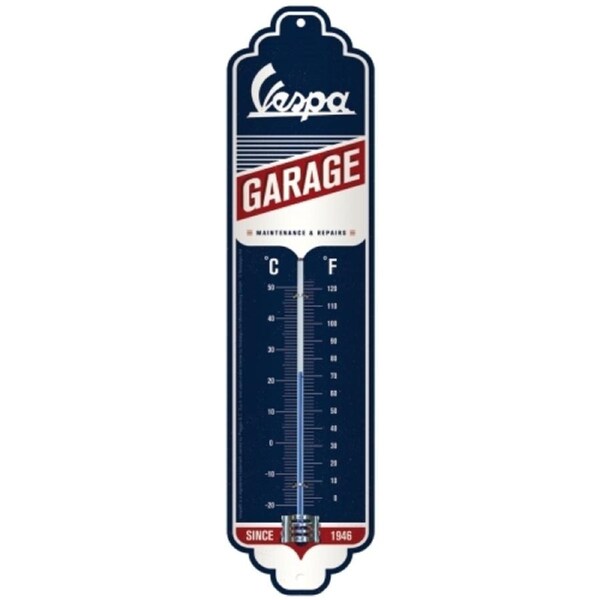 Nostalgic Art 28x6.5cm Wall Thermometer Room Temperature Metal Vespa Garage