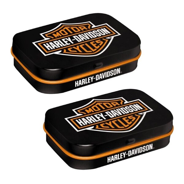 2x Nostalgic Art Mint Box 6cm Metal Tin Harley Fresh Breath Hard Candy Mints