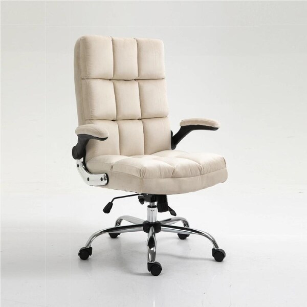 Aria Velvet Home Office Chair -Beige