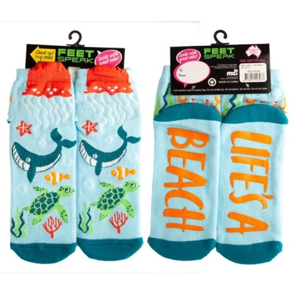 Sea Animals-Whale Feet Speak Socks