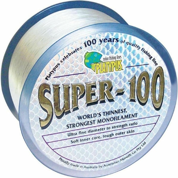 Platypus Super-100 Clear Monofilament Fishing Line 500m #12lb