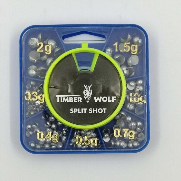 Timber Wolf Split Shot Ball Sinker Dial Pad 0.3g - 2g (120 Sinkers)