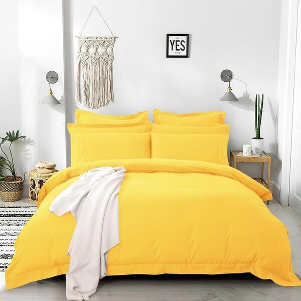 Tailored Super Soft Single Size Quilt/Doona/Duvet Cover Set - Yellow