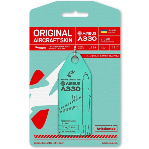 Boyle Aviationtag Airbus A330 Keychain 14.5cm Tag Windrose Aircraft Skin Mint