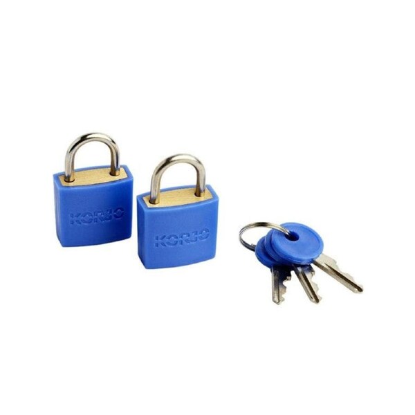 Korjo Luggage Lock Keyed 20mm - Colour (2 Pk)