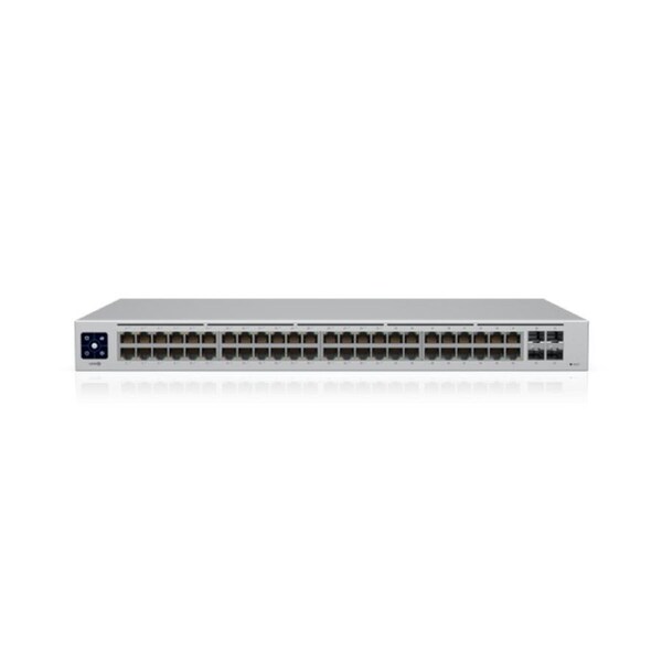 Ubiquiti UniFi 48 port Managed Gigabit Layer2 switch - 48x Gigabit Ethernet Ports w/ 32x 802.3at POE+, 4x SFP Port Touch Display 210W