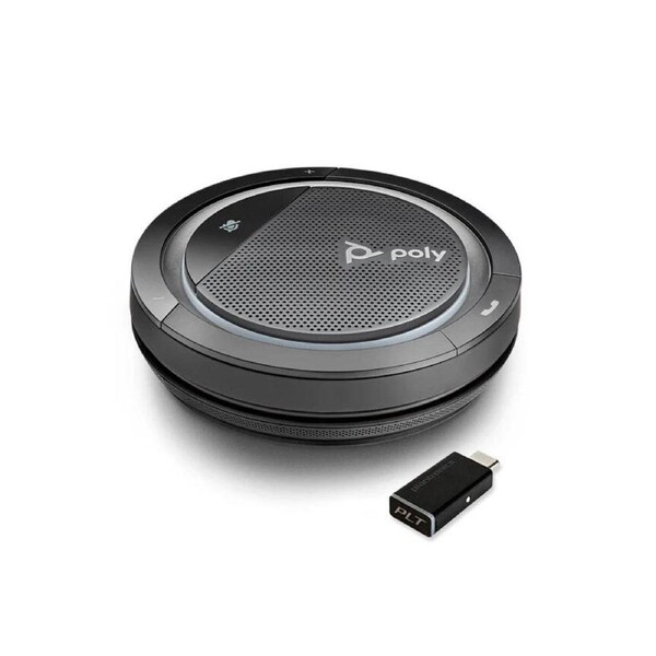 Plantronics/Poly Calisto 5300-M with USB-C BT600 dongle, Bluetooth Speakerphone, Teams certified, Portable and personal, Easy Co