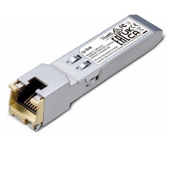 TP-Link TL-SM5310-T 10G BASE-T RJ45 SFP+ Module, Transmit data up to 30m* at 10 Gbps, Support DDM, Support TX Disable function, Metallic EnclosuRR
