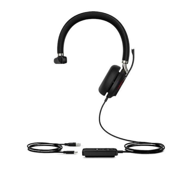 Yealink UH38 Mono USB and Bluetooth Headset, USB-C, UC Call Controller, Dual Noise-Canceling Mics, Busy Light, Microsoft Teams & UC Certified