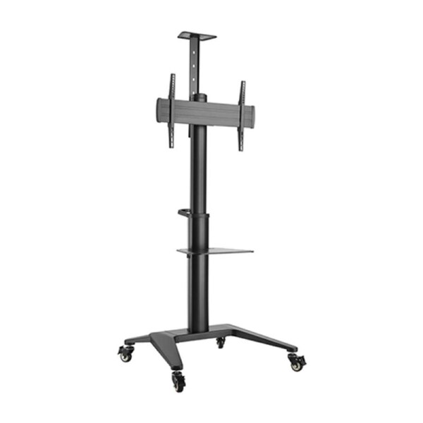 Brateck Ultra-Modern Aluminum TV Cart (Landscape/Portrait Orientation) Fit 37'-70' Up to 70Kg - Black (LS)