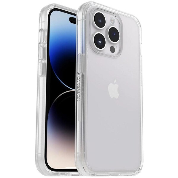 OtterBox Symmetry Clear Apple iPhone 14 Pro Case Clear - (77-88620), Antimicrobial, DROP+ 3X Military Standard, Raised Edges, Ul
