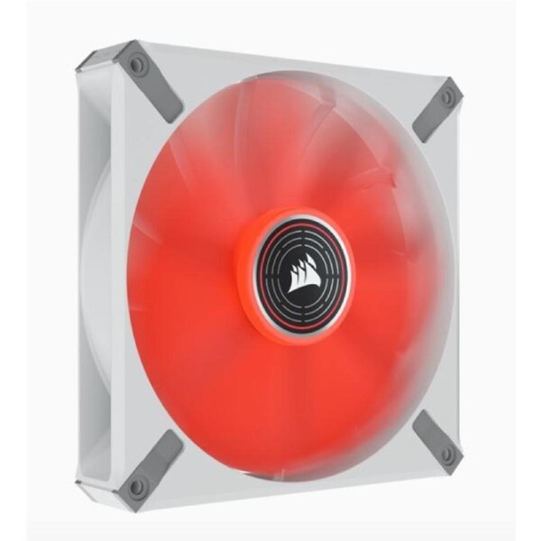 Corsair ML ELITE Series, ML140 LED ELITE WHITE, 140mm Magnetic Levitation Red LED Fan with AirGuide, Single Pack(LS)