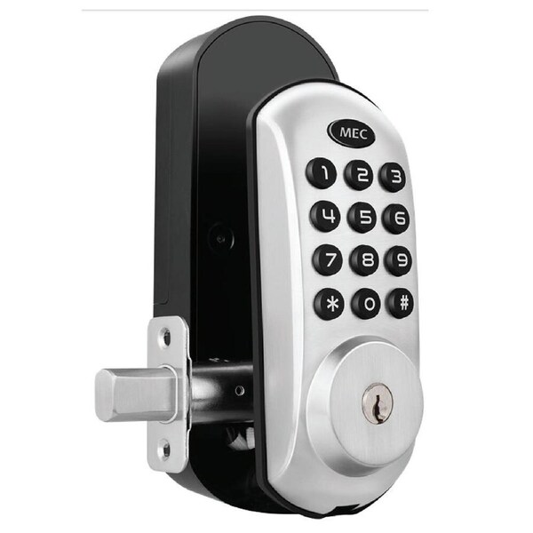 Mec Electronic 20 Code IP54 Safety/Security Smart Home Door Lock Deadbolt Chrome