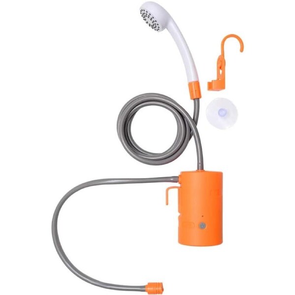 Portable Outdoor Shower, 2 Flow Mode, 4400mAh Battery Powered Shower Pump for Hiking/Backpacking, Travel, Beach, Pet, Flowering, IPX7 Waterproof &USB Rechargeable Camping Shower with 3 LED Lights…