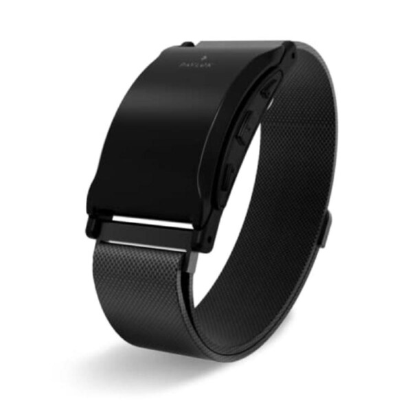 Pavlok 3: A Mindfulness Coach on Your Wrist + Vibrating Silent Alarm + Habit Trainer (Deluxe Edition) (Obsidian Black, Small)