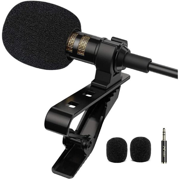 PoP Voice Professional #1 Best Lavalier Lapel Microphone Omnidirectional Condenser Mic for Apple IPhone Android & Windows Smartphones,Youtube,Intervie