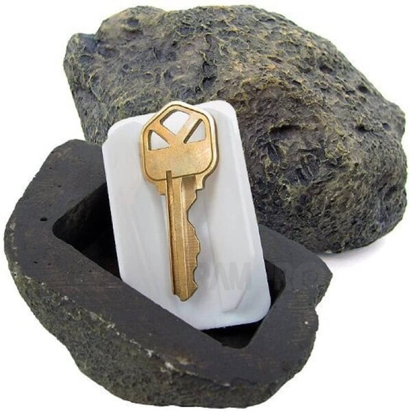 Ram-Pro Hide-a-Spare-Key Rock - Looks & Feels Like Real Stone - Safe for Outdoor Garden or Yard, Geocaching