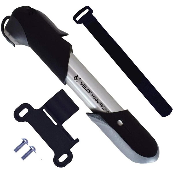 VeloChampion 7" inch Metal Alloy Bike Cycling Frame Pump Presta & Schrader with 100 PSI / 6.9 Bar Max Pressure - Lightweight, Portable, Compact & Dura