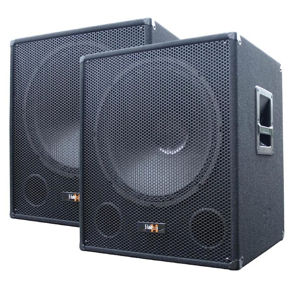 E-Lektron SUB-Q45A 2X18-inch Active PA 1000W Subwoofer Pair for DJ Party Club