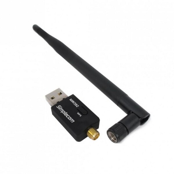 Simplecom USB Wireless N WiFi Adapter 802.11n 300Mbps 5dBi Antenna [NW392]