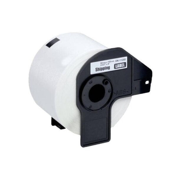 Brother DK-11202 Black on White Thermal Die-Cut Compatible Label Roll (62x100mm) 300/roll