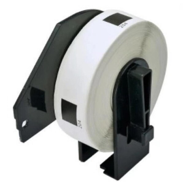 Brother DK-11204 Black Text on White Thermal Die-Cut Compatible Label Roll (17x 54mm) 400/roll
