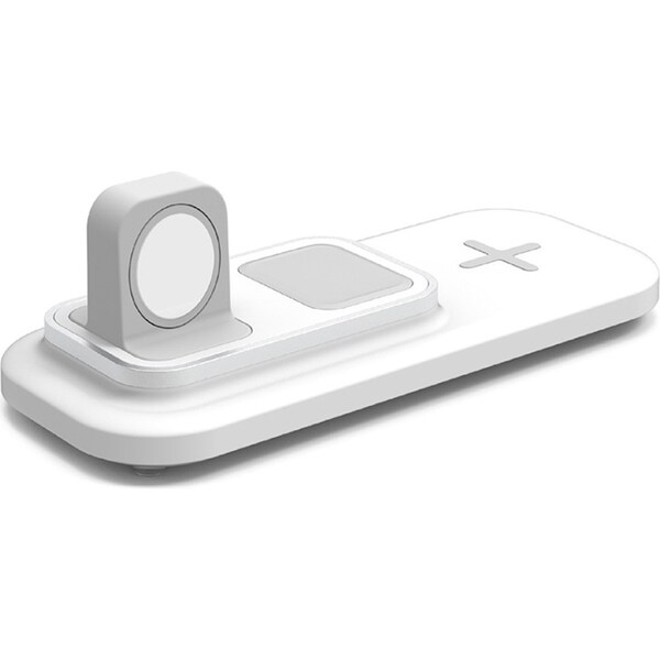 Philex 3In1 Qi Wireless Charging Station Dock/Hub For Phone/Watch/Earphone White