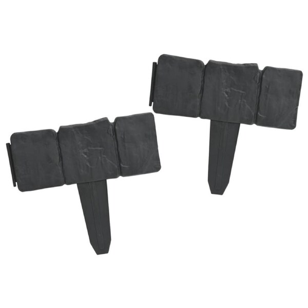 Stone Effect Lawn Garden Edging Flower Bed Landscaping Border 41pcs 10 meters