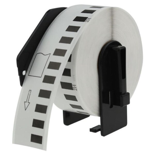 Brother DK-22214 Black on White Thermal Label Continuous Compatible Paper Roll (12mm x 30.48m)