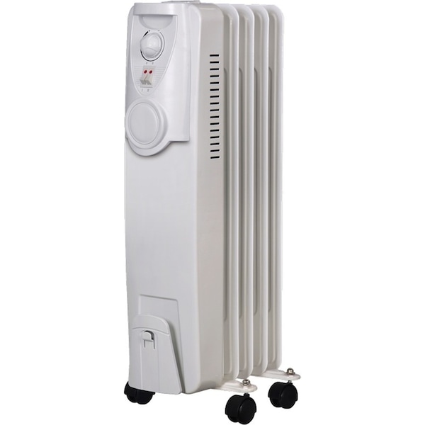 Sunair 5 Fin Oil Heater w/ Thermostat 1000W Home Heat/Heating Portable