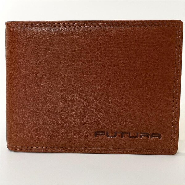 Futura RFID Leather Fold Over Genuine Leather Wallet - Tan