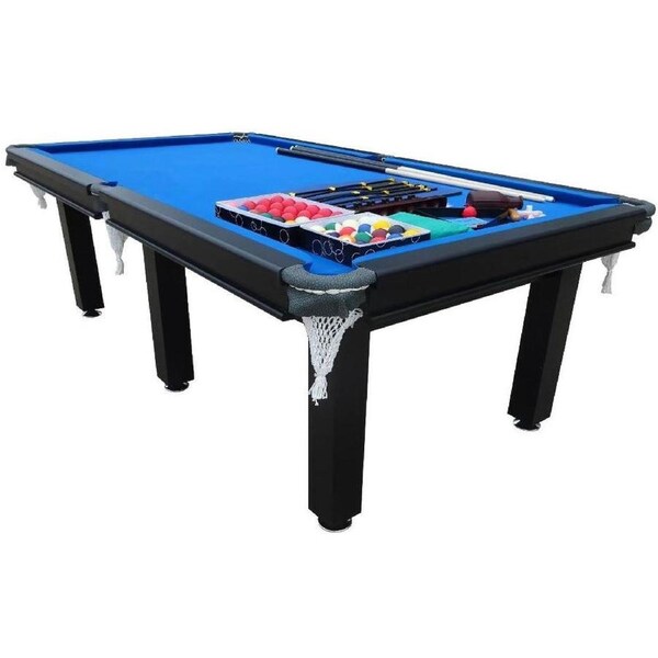 8FT Pool Table Billiard Table Snooker Table 25mm Table Top With Net Pockets and Full Accessories