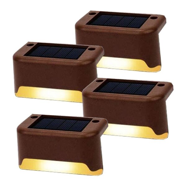 4 Pack SolarPower Deck Lights Outdoor Step Lights Waterproof LED lights