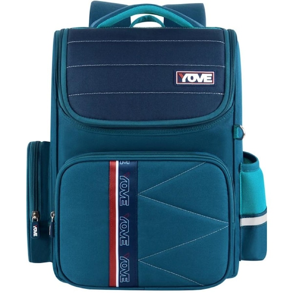 YOME Waterproof Kids School Backpack With Back Support and Airflow For Year 3-6 Student Blue