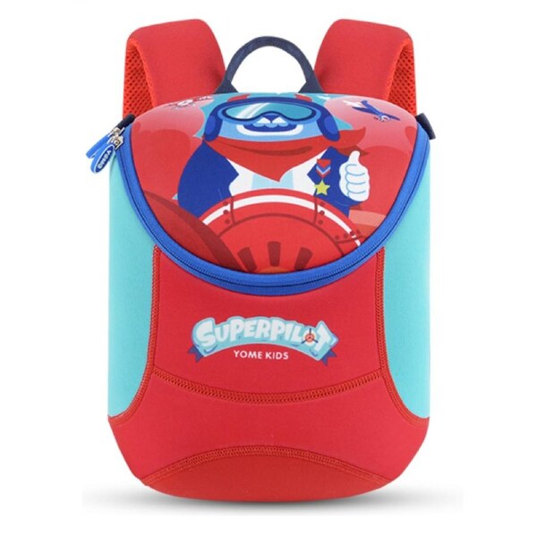 YOME Waterproof Kids School Backpack With Back Support and Airflow For kindergarten-Year 2 Student Red