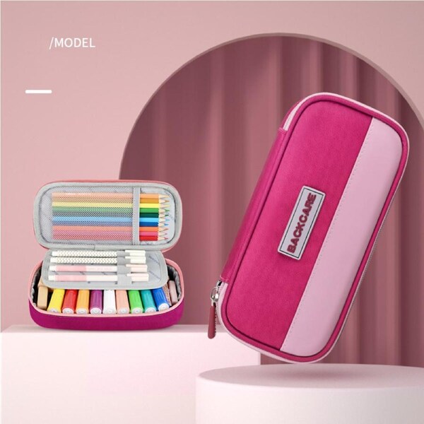 YOME 180 Degree Opening Kids School Pencil Case With Large Capacity