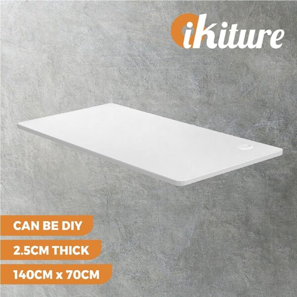 Oikiture Standing Desk Top Adjustable Electric Desk Board Computer Table White