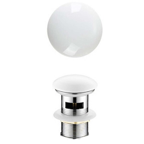 White Basin Pop Up Waste 32mm With Overflow