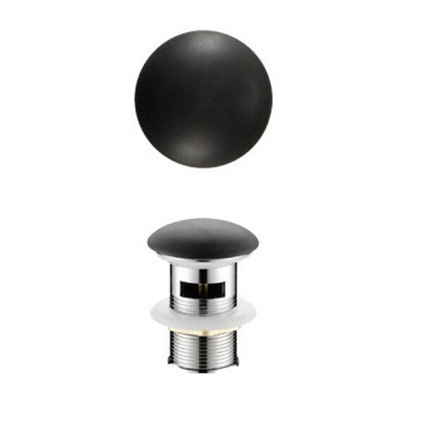 Black Round Basin Pop Up Waste 32mm With Overflow