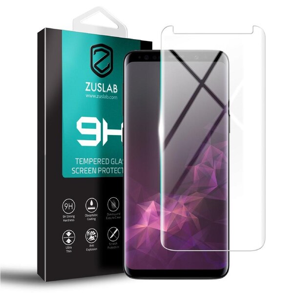 ZUSLAB Galaxy S9+ / S9 Plus Tempered Glass Screen Protector Film 9H Hardness for Samsung - Clear