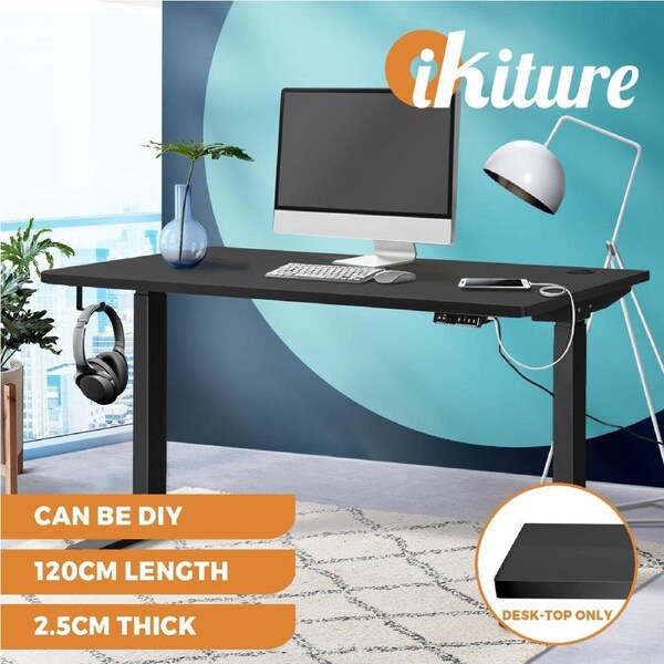 Oikiture Standing Desk Board Adjustable Computer Table Sit Stand Desk Top Black