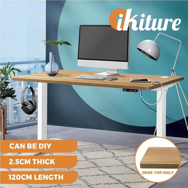 Oikiture Standing Desk Board Adjustable Computer Table Sit Stand Desk Top OAK
