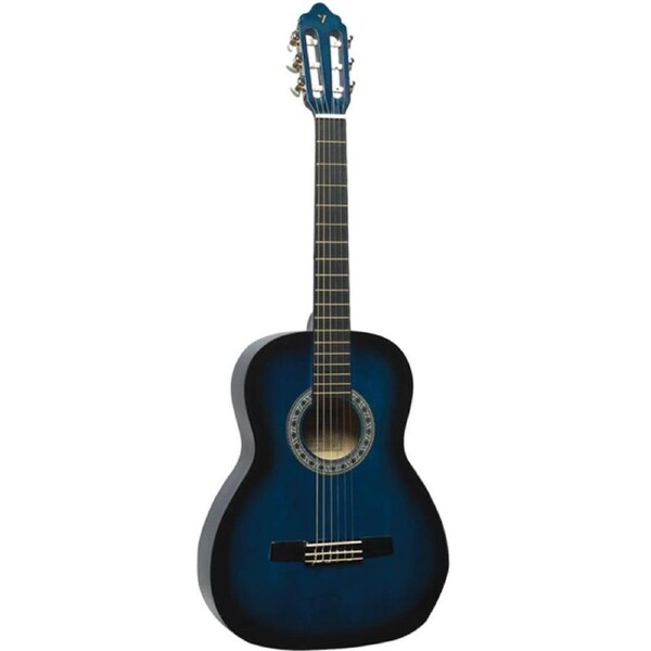 Valencia VC102 1/2 Size Nylon String Classical Guitar - Blue Burst